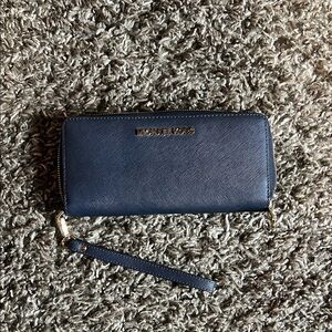 Michael Kors Dark Blue Wristlet Wallet